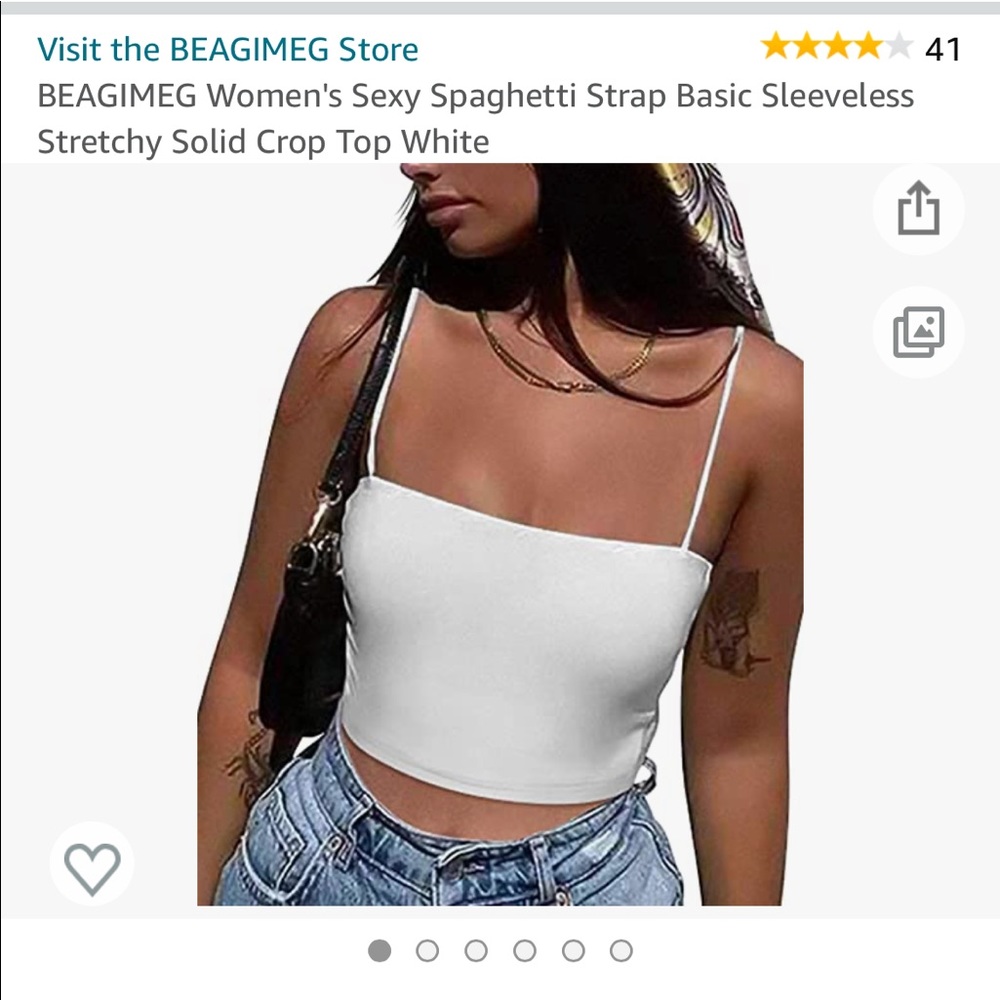 White Cropped Tank